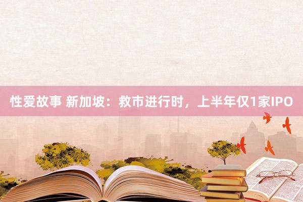 性爱故事 新加坡:救市进行时,上半年仅1家IPO